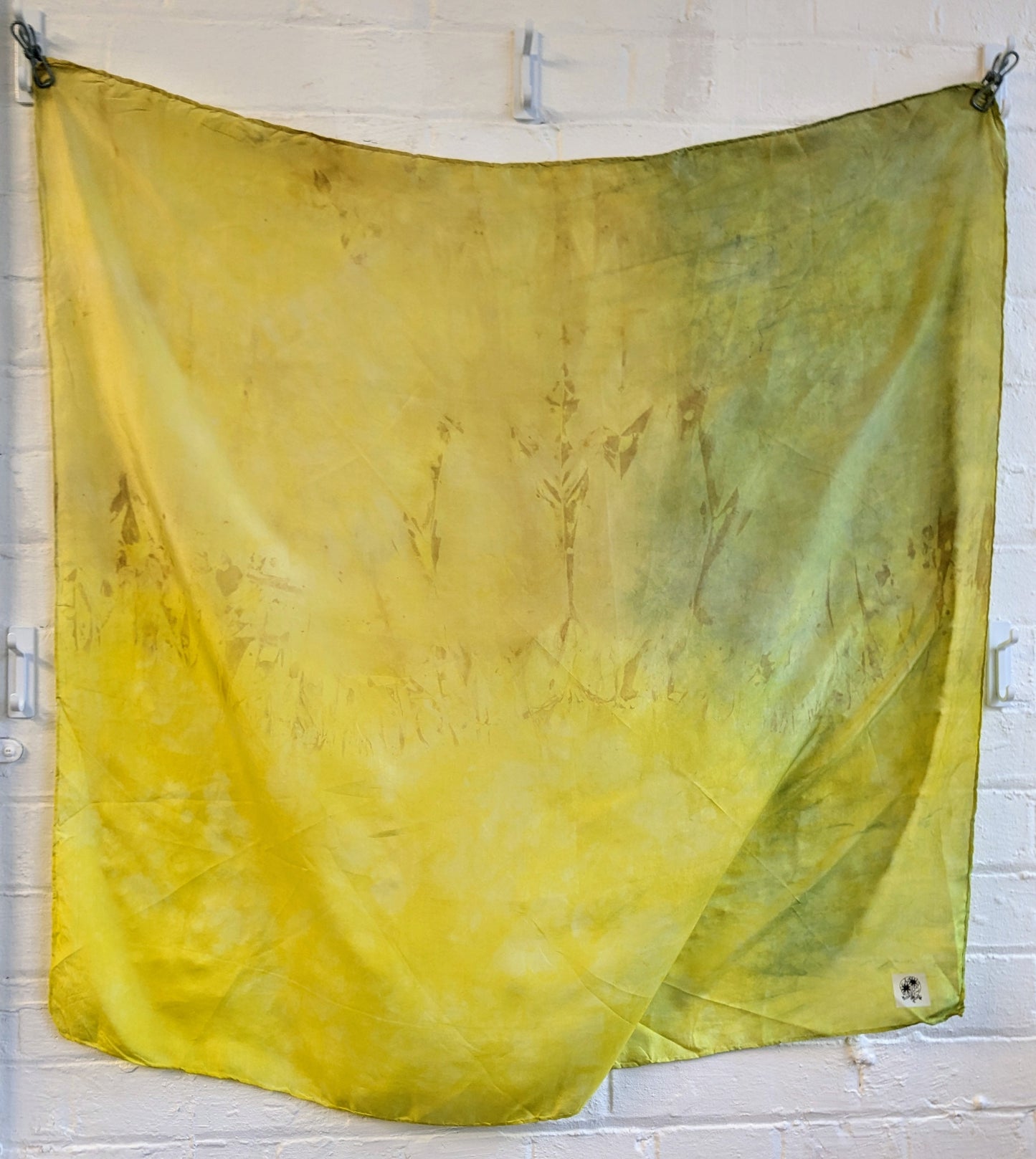 indigo, weld & oak gall naturally dyed silk scarf