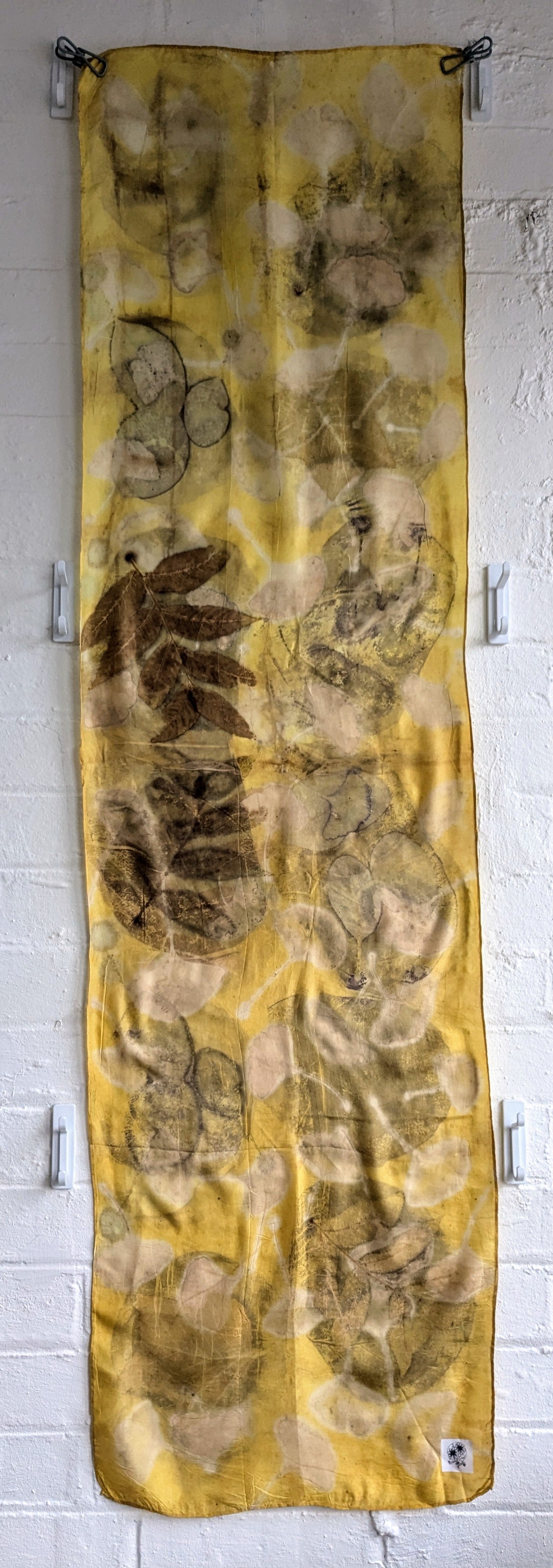 all the leaves: eco-printed silk scarf