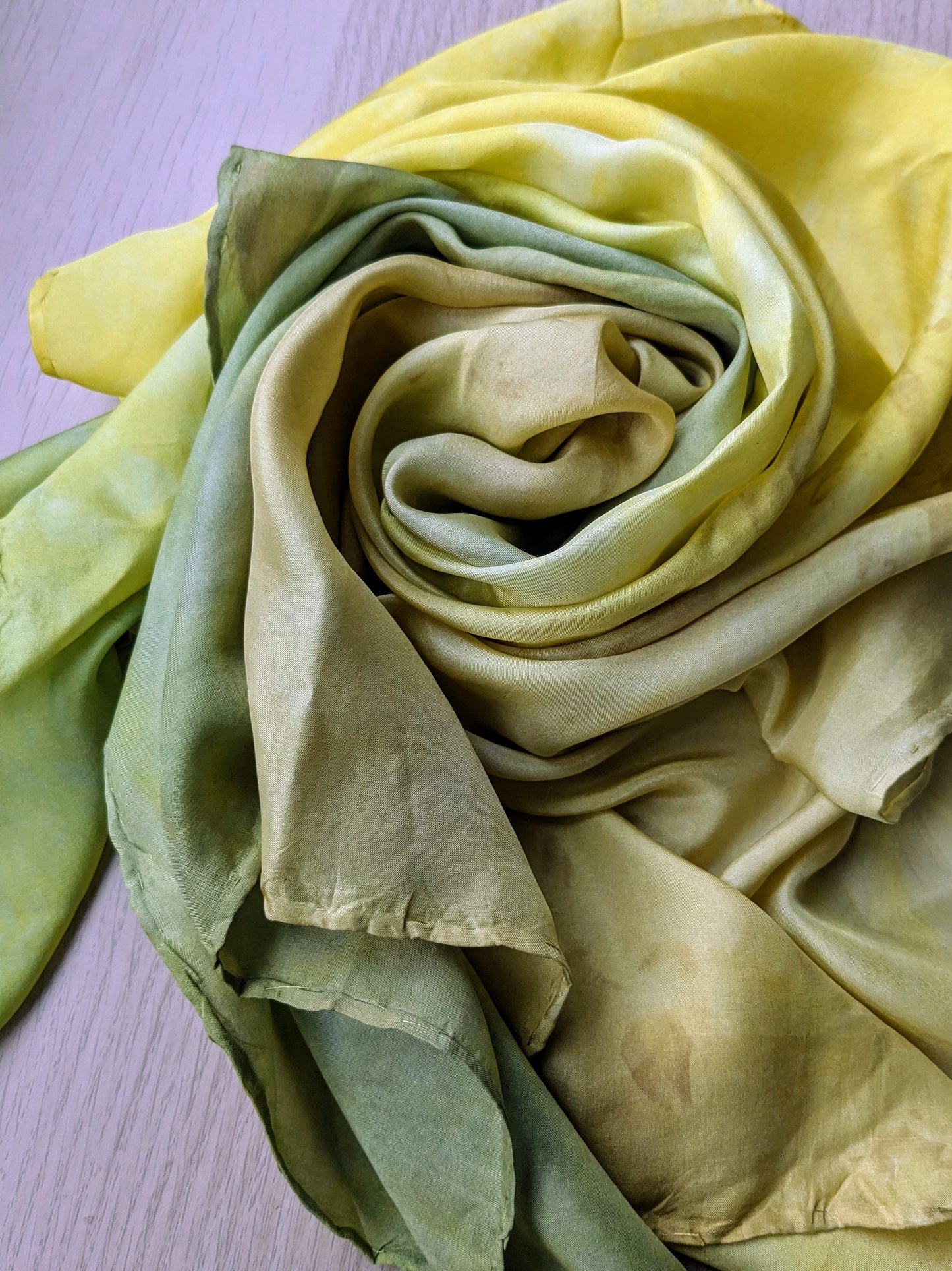 indigo, weld & oak gall naturally dyed silk scarf
