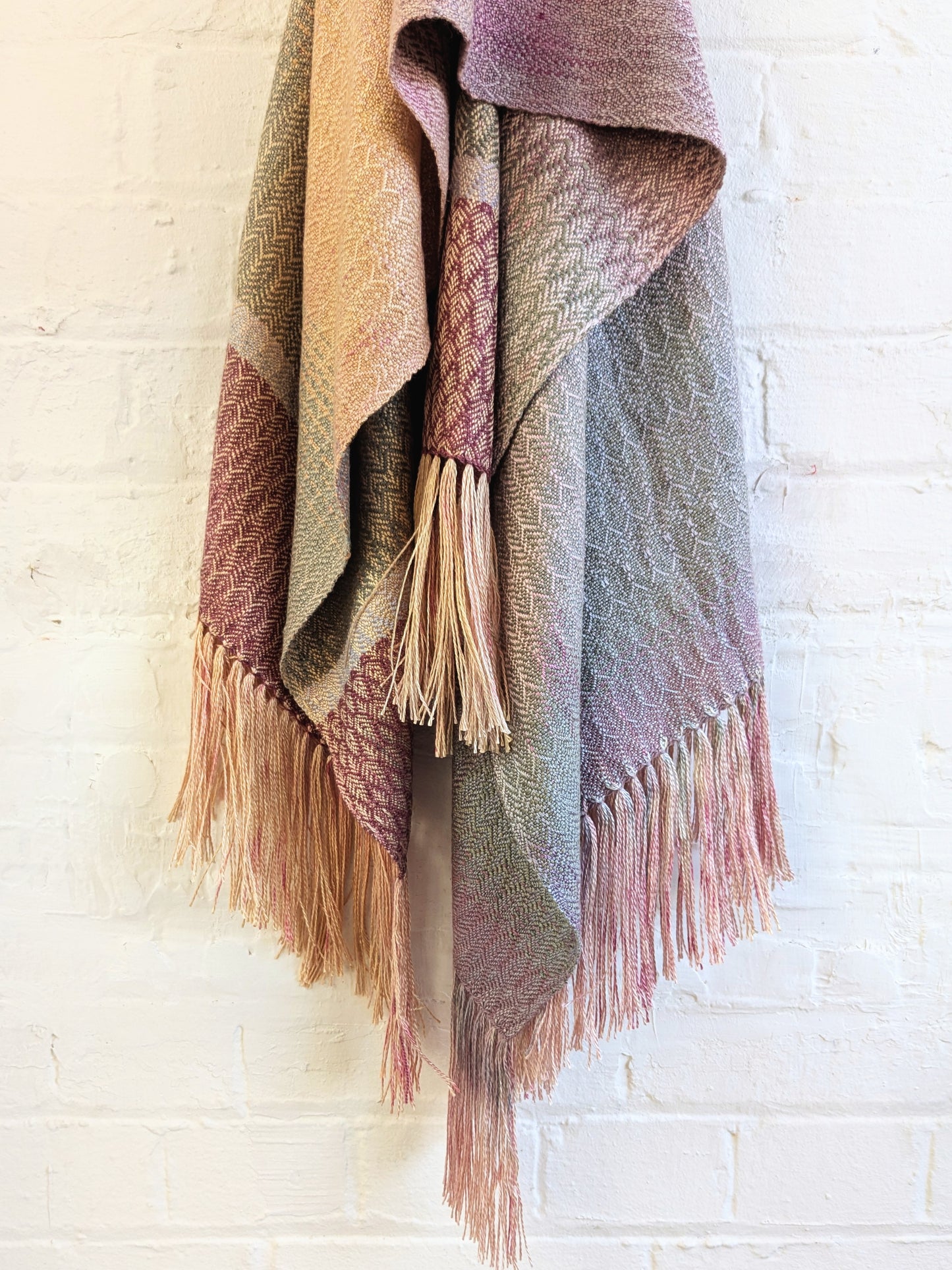 "dragon's wing" handwoven shawl