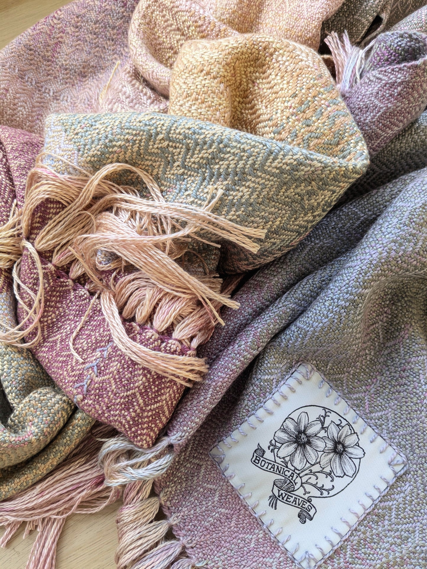 "dragon's wing" handwoven shawl