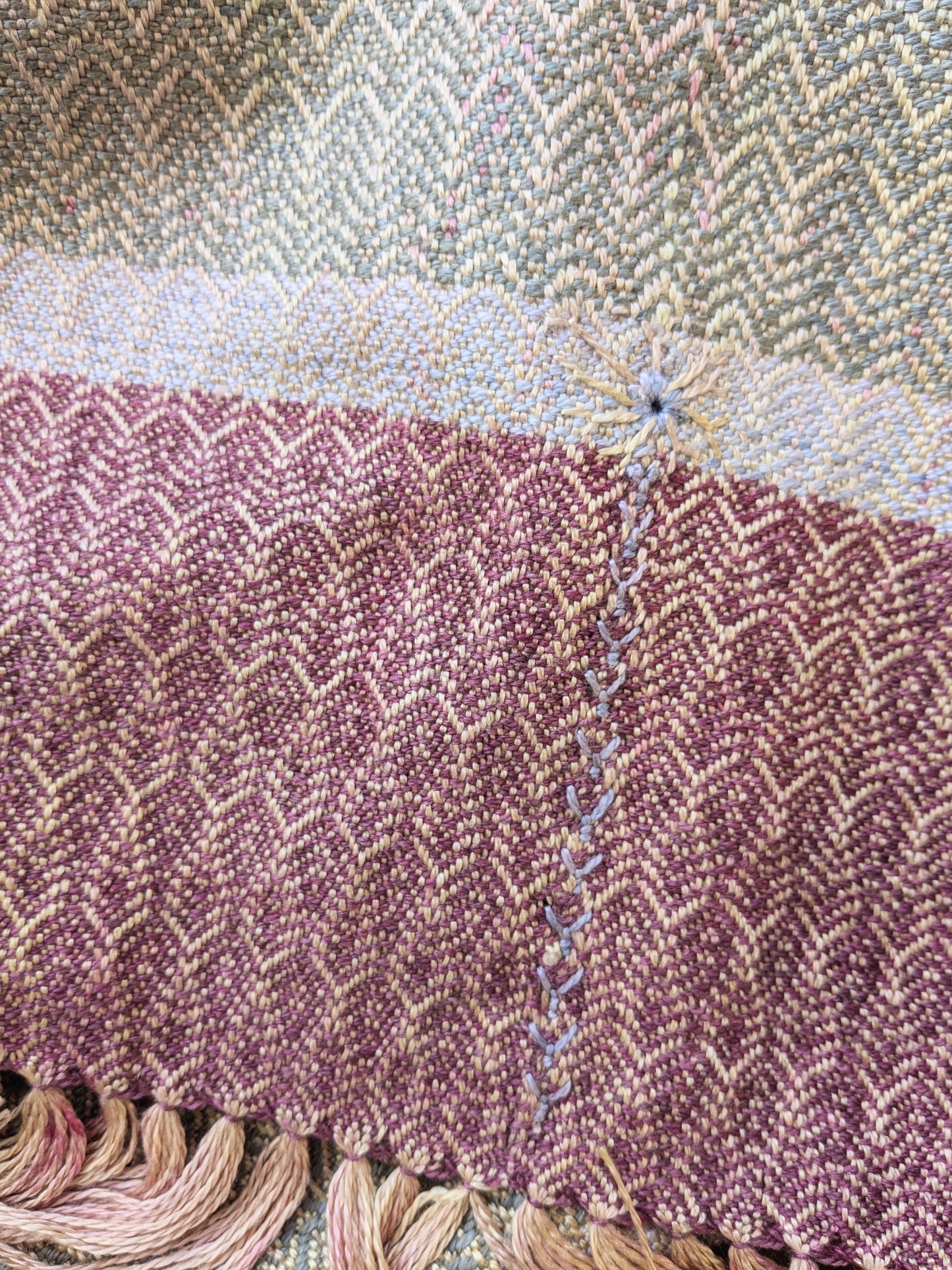 "dragon's wing" handwoven shawl