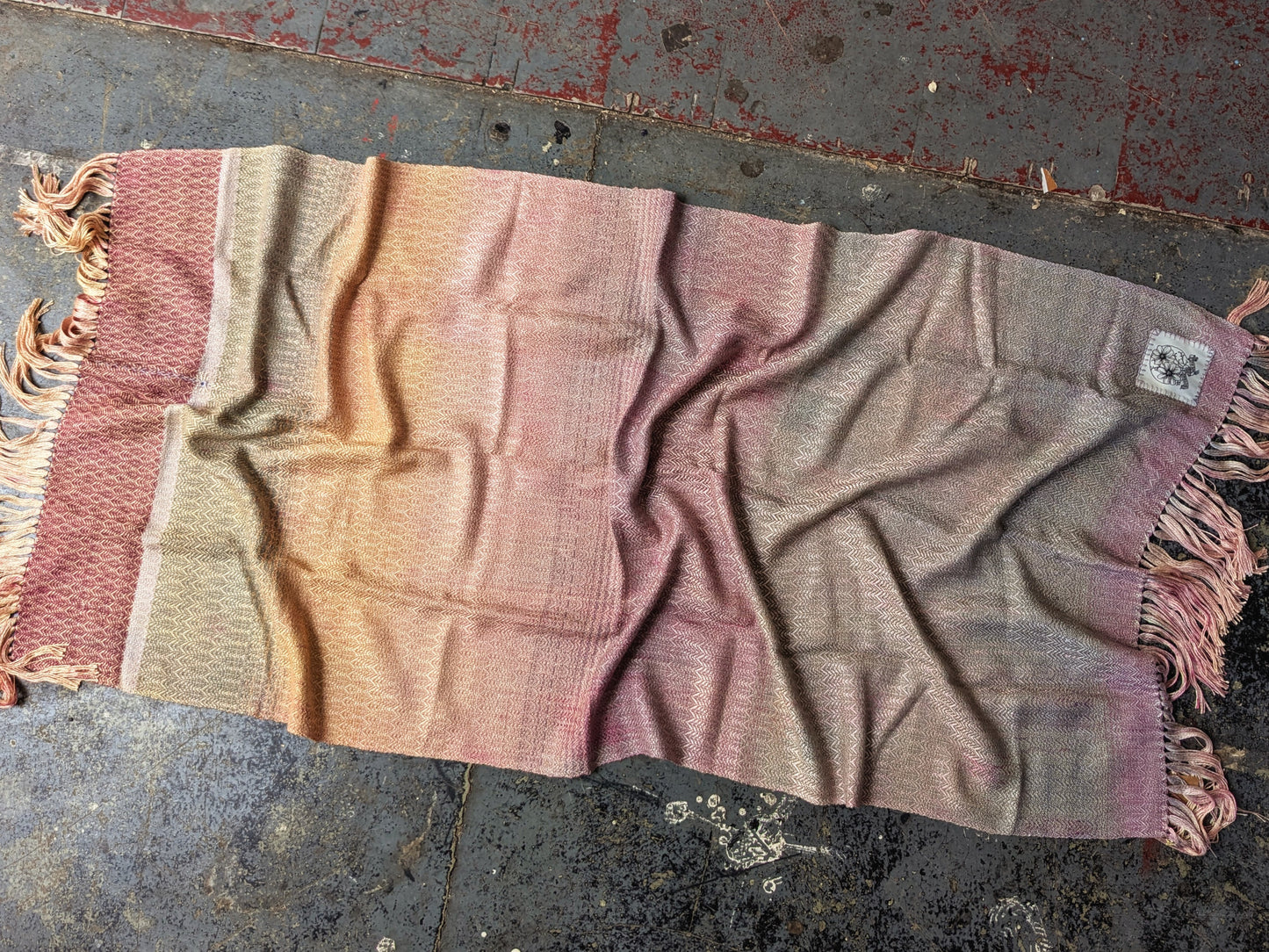 "dragon's wing" handwoven shawl