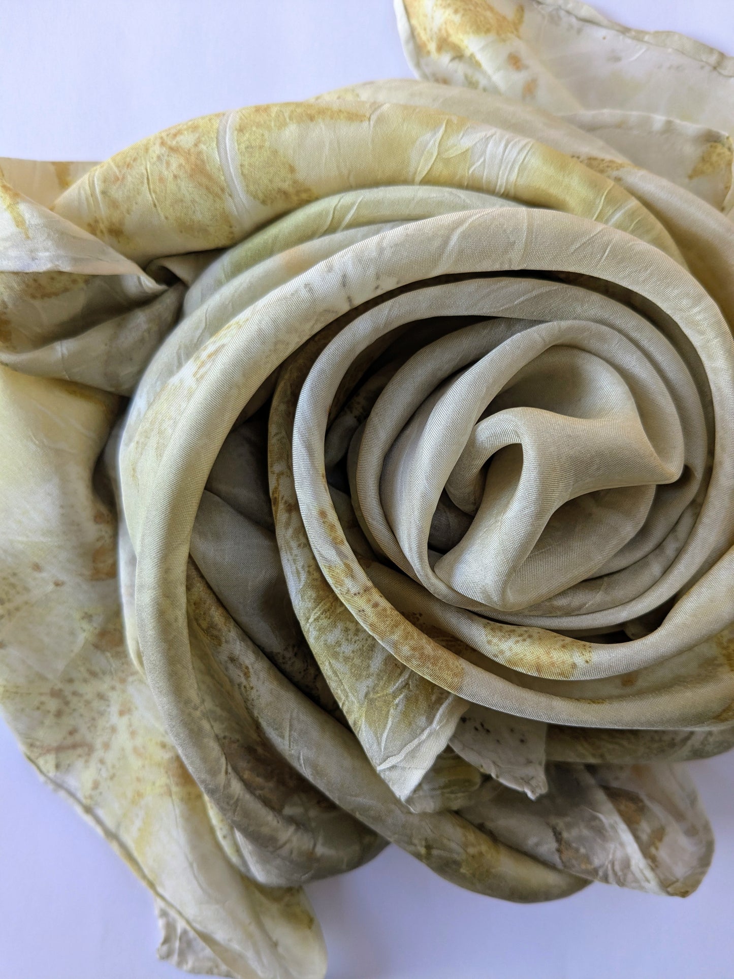 acer leaf eco-printed silk scarf