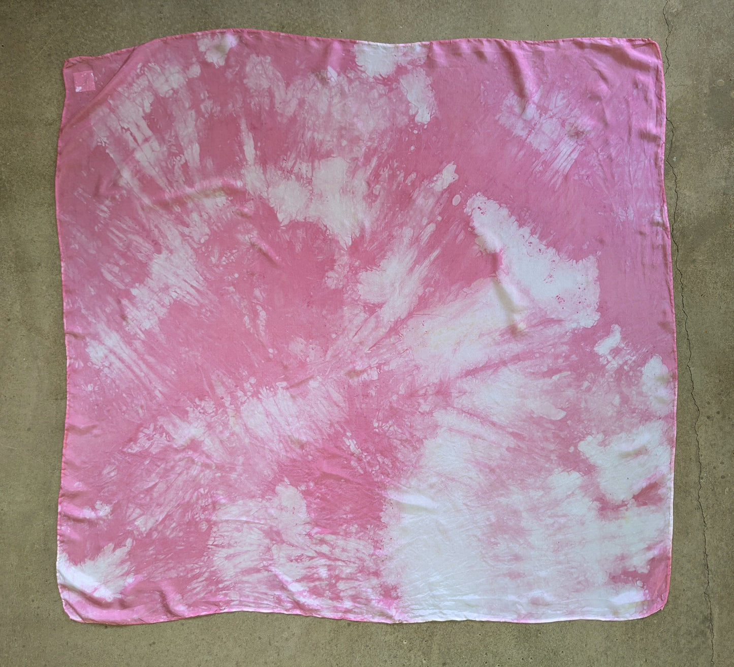 cochineal eco-printed silk scarf