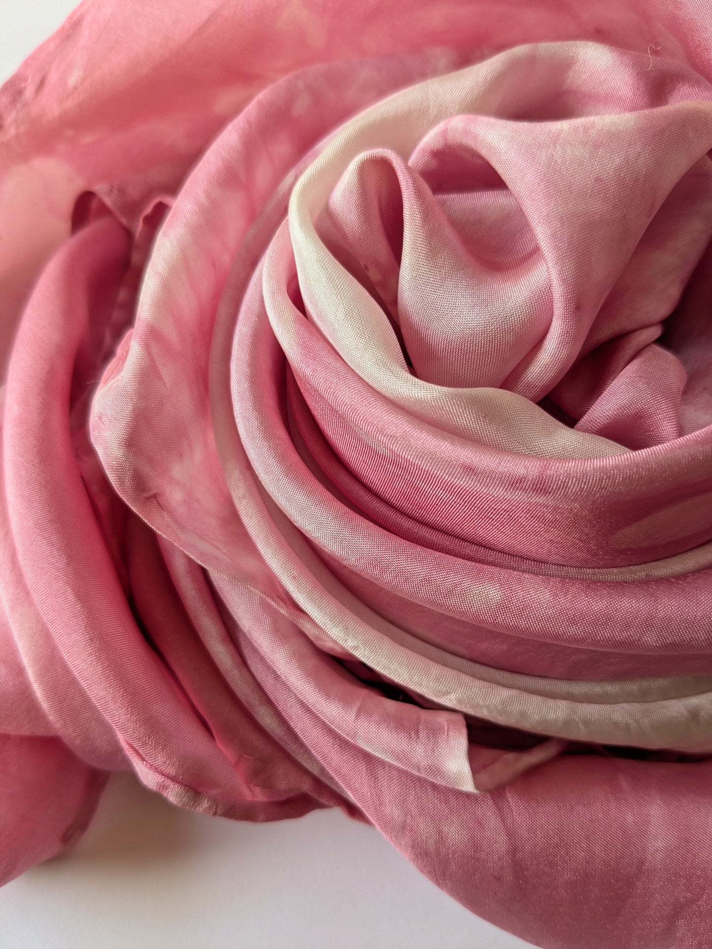 cochineal eco-printed silk scarf