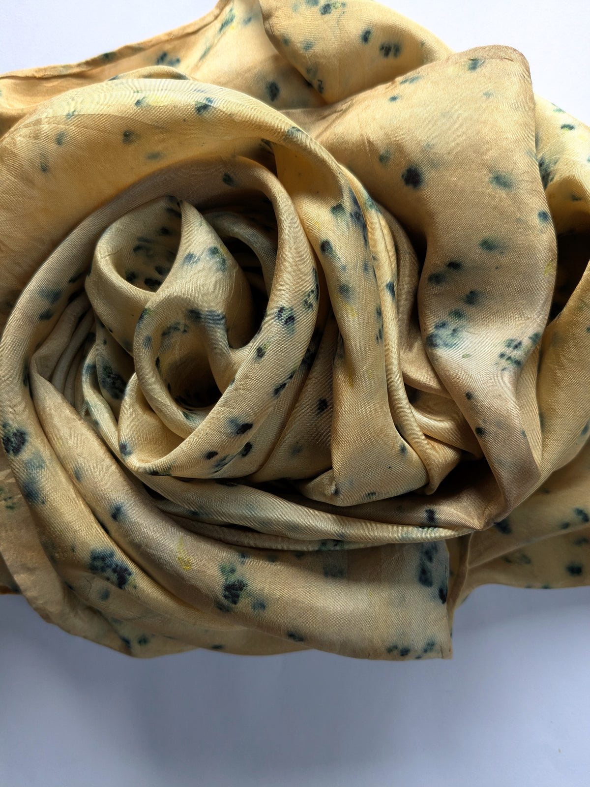 coreopsis & scabiosa eco-printed silk scarf
