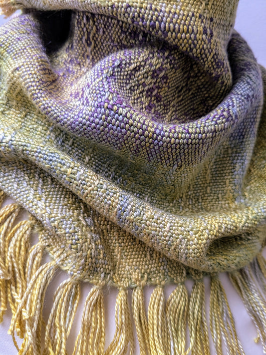 "luminescence" handwoven silk cowl