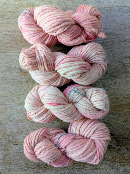 yarn: naturally dyed with cochineal