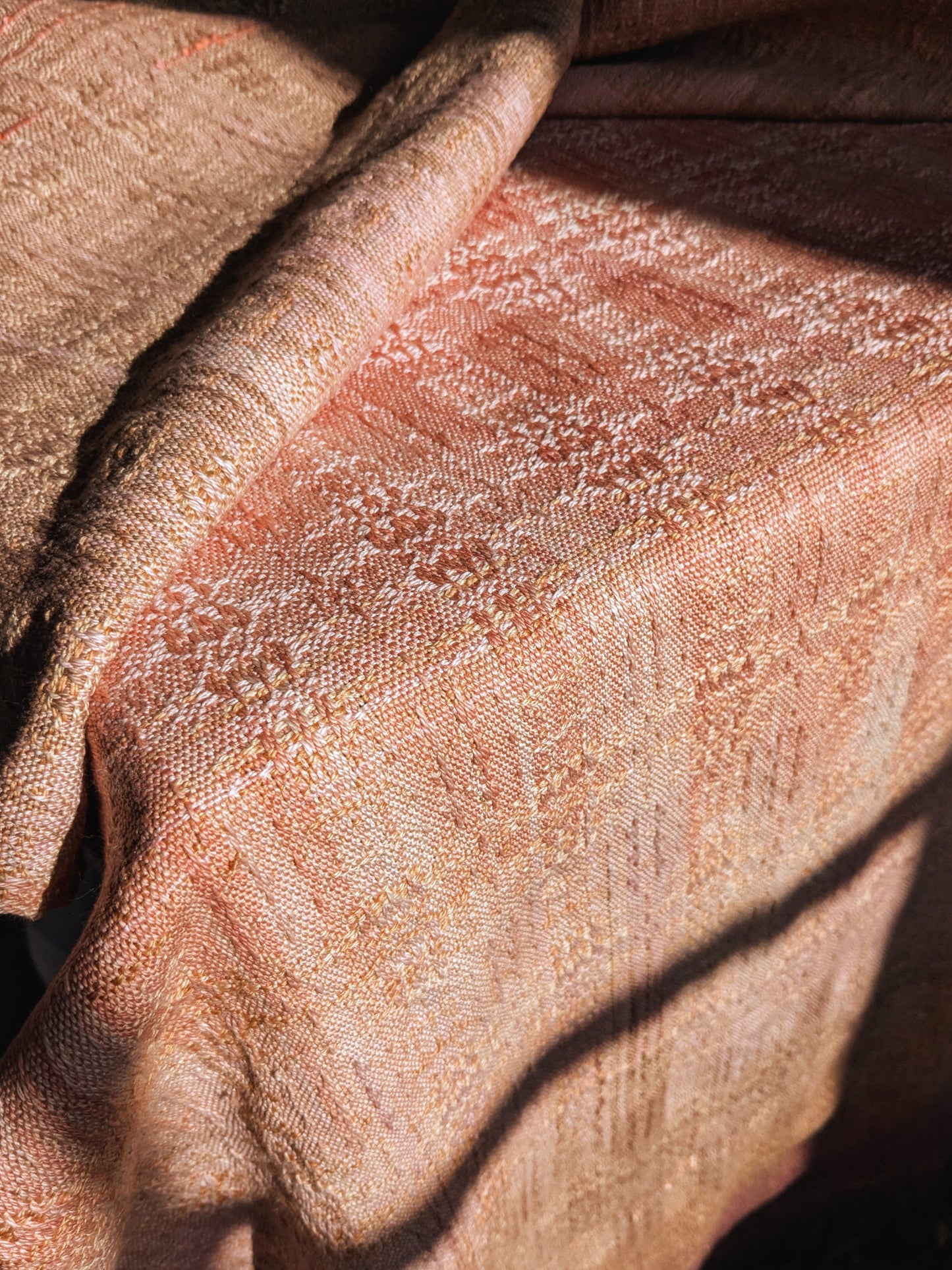 "winter sunrise" handwoven shawl