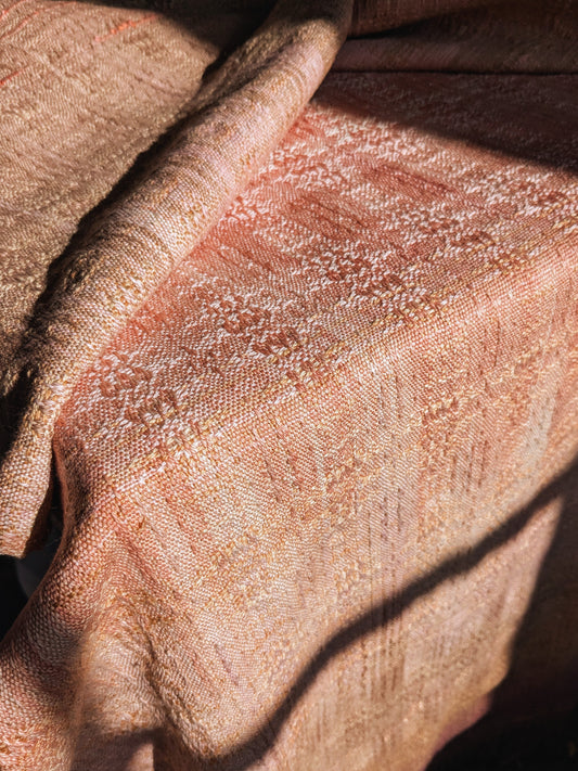 "winter sunrise" handwoven shawl
