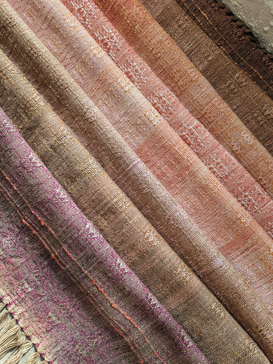 "winter sunrise" handwoven shawl